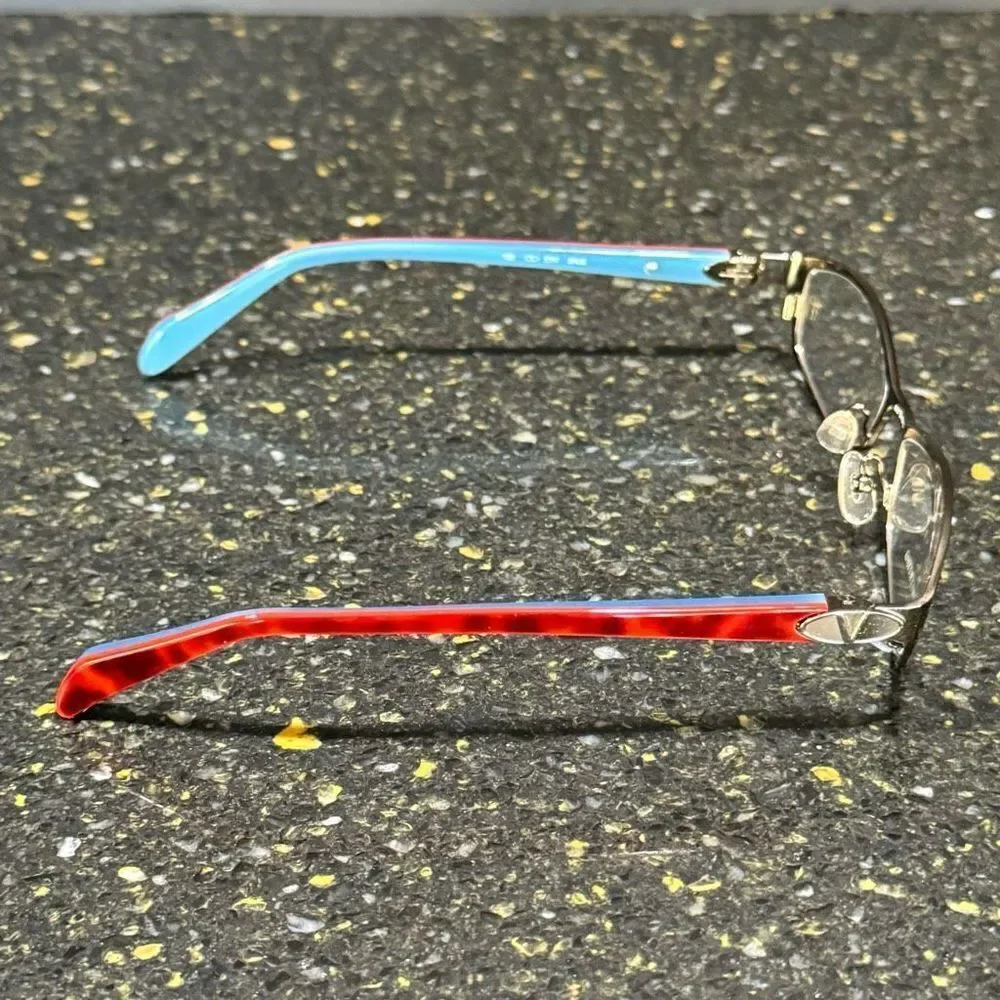 Valentino Brown & Azure Eyeglasses. Unisex.